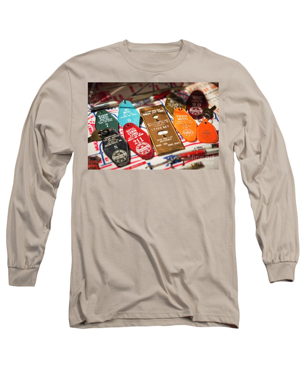 Keys Long Sleeve T-Shirt featuring the photograph Keys from the Past by Andrea Smith