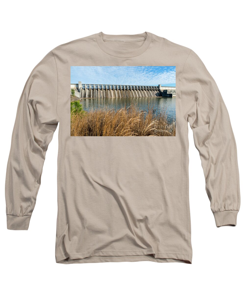Augusta Long Sleeve T-Shirt featuring the photograph Lake Strom Thurmond Dam - Augusta GA by Sanjeev Singhal