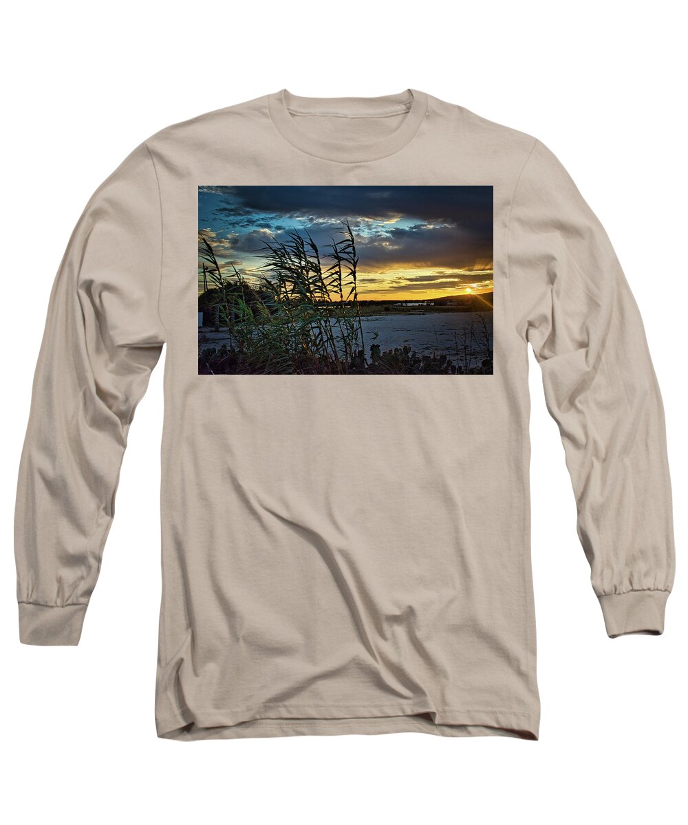 Sunset Long Sleeve T-Shirt featuring the photograph Leaving Provence by Portia Olaughlin