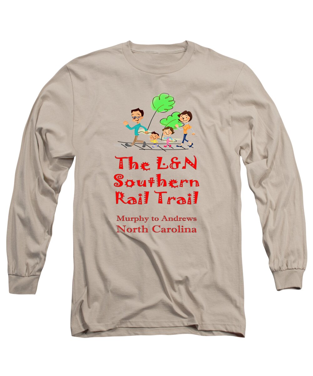 L&n Long Sleeve T-Shirt featuring the photograph LN Southern Rail Trail Family by Debra and Dave Vanderlaan