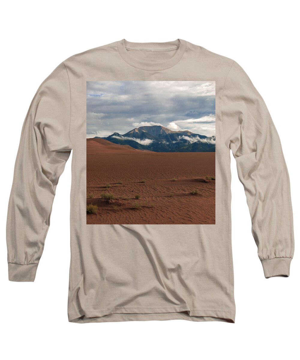 Mountain Long Sleeve T-Shirt featuring the photograph Magic Sand Dune Mountains by Go and Flow Photos