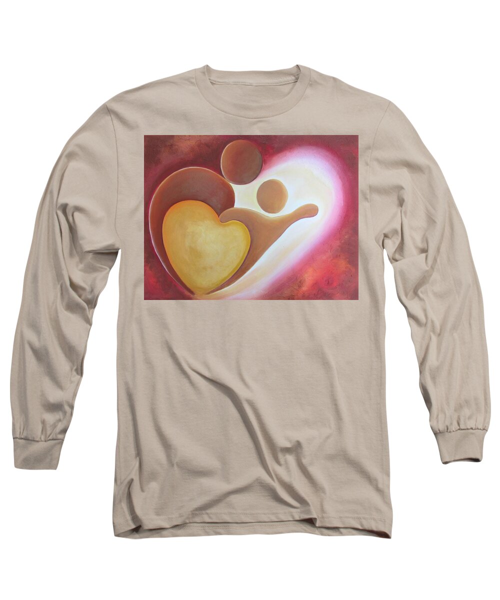 Brown Long Sleeve T-Shirt featuring the painting Memories... of gold by Jennifer Hannigan-Green
