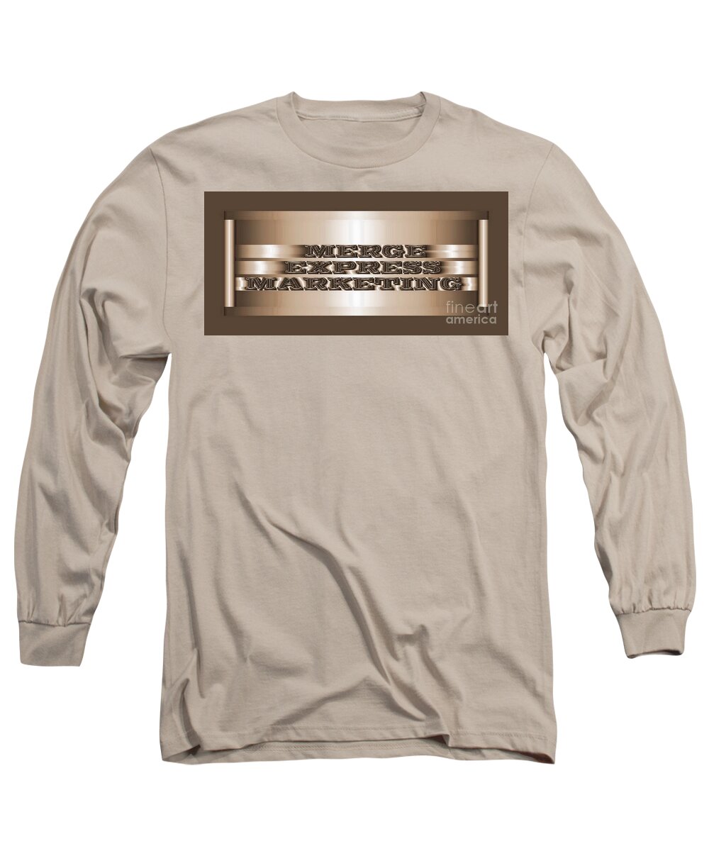 Logo Sales Long Sleeve T-Shirt featuring the digital art Merge Express Marketing by Mary Russell