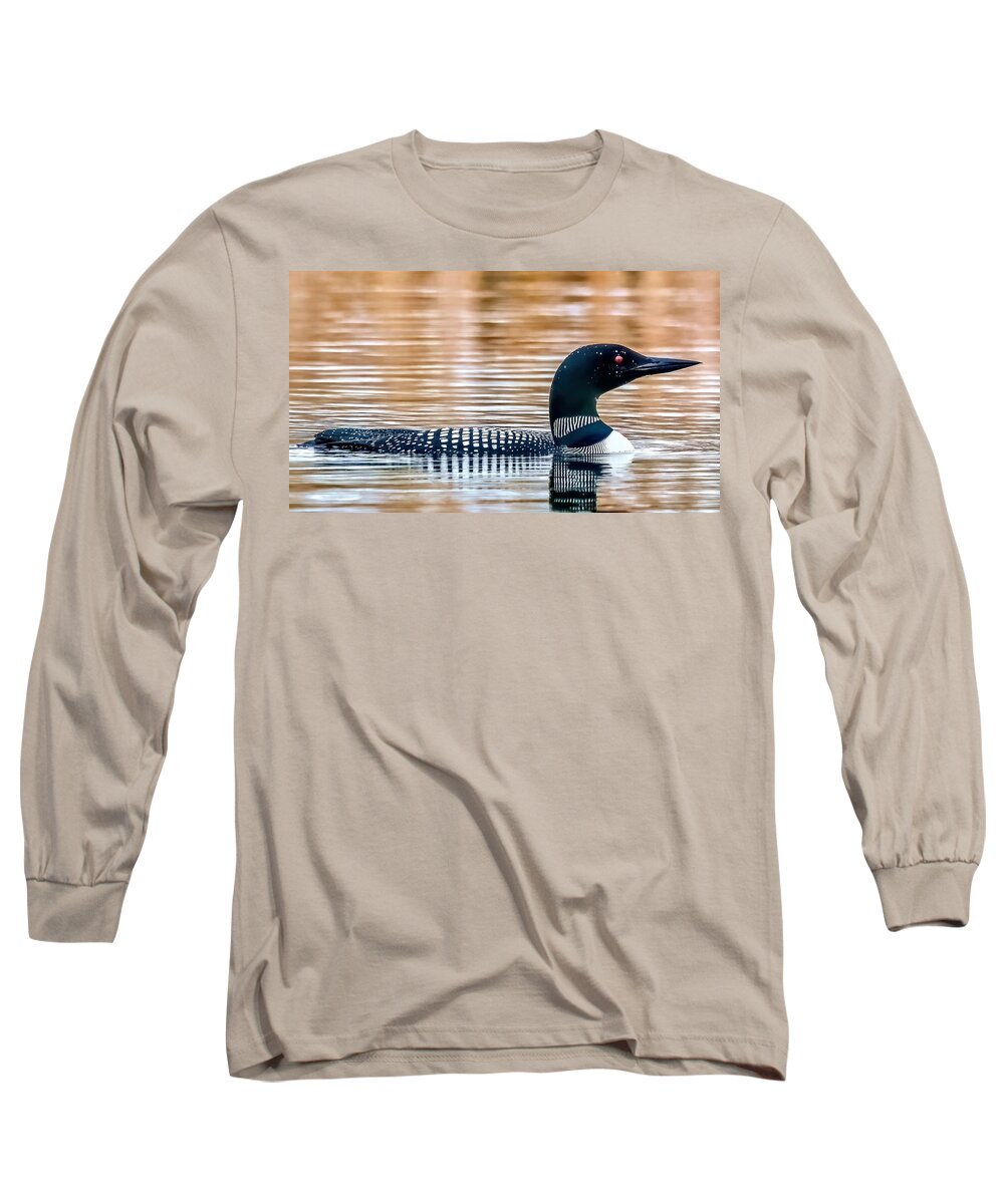 Duck Long Sleeve T-Shirt featuring the photograph Minnesota Loon by Susan Rydberg
