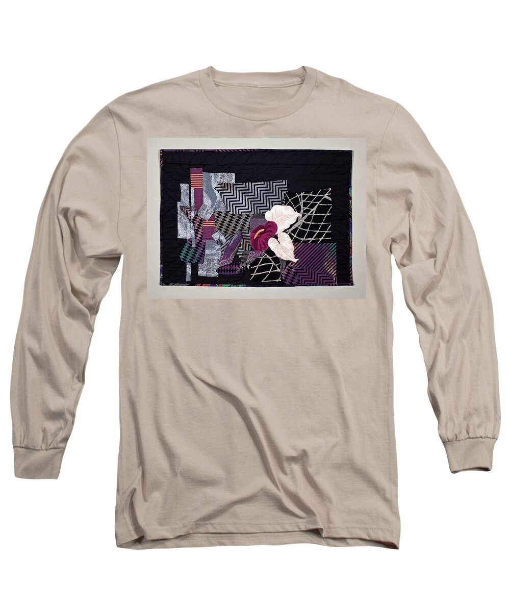 Black Long Sleeve T-Shirt featuring the mixed media Not Everything in Life is Black or White by Vivian Aumond