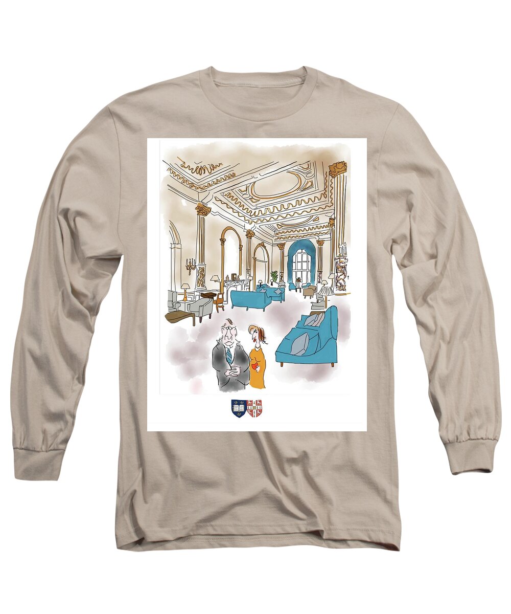  Long Sleeve T-Shirt featuring the drawing O and C #66 by Dan CohnSherbok