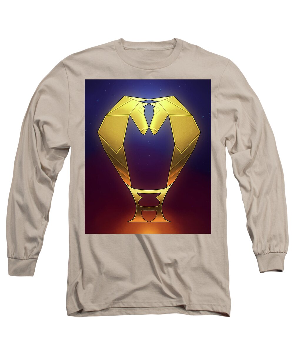 Paradigm Long Sleeve T-Shirt featuring the digital art Paradigm 2045 Logo by Robert Ross