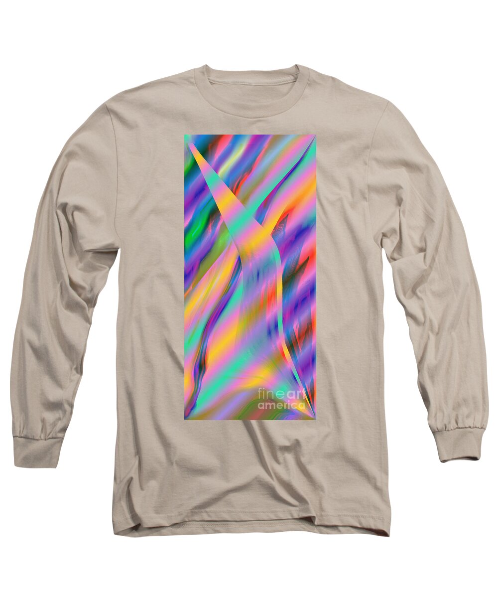 Pastels Long Sleeve T-Shirt featuring the digital art Pastel Vibes by Glenn Hernandez