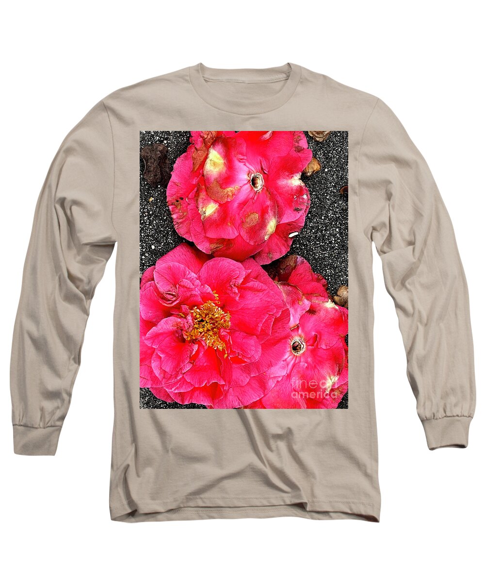 Camellias Long Sleeve T-Shirt featuring the photograph Red Camelias by Katherine Erickson