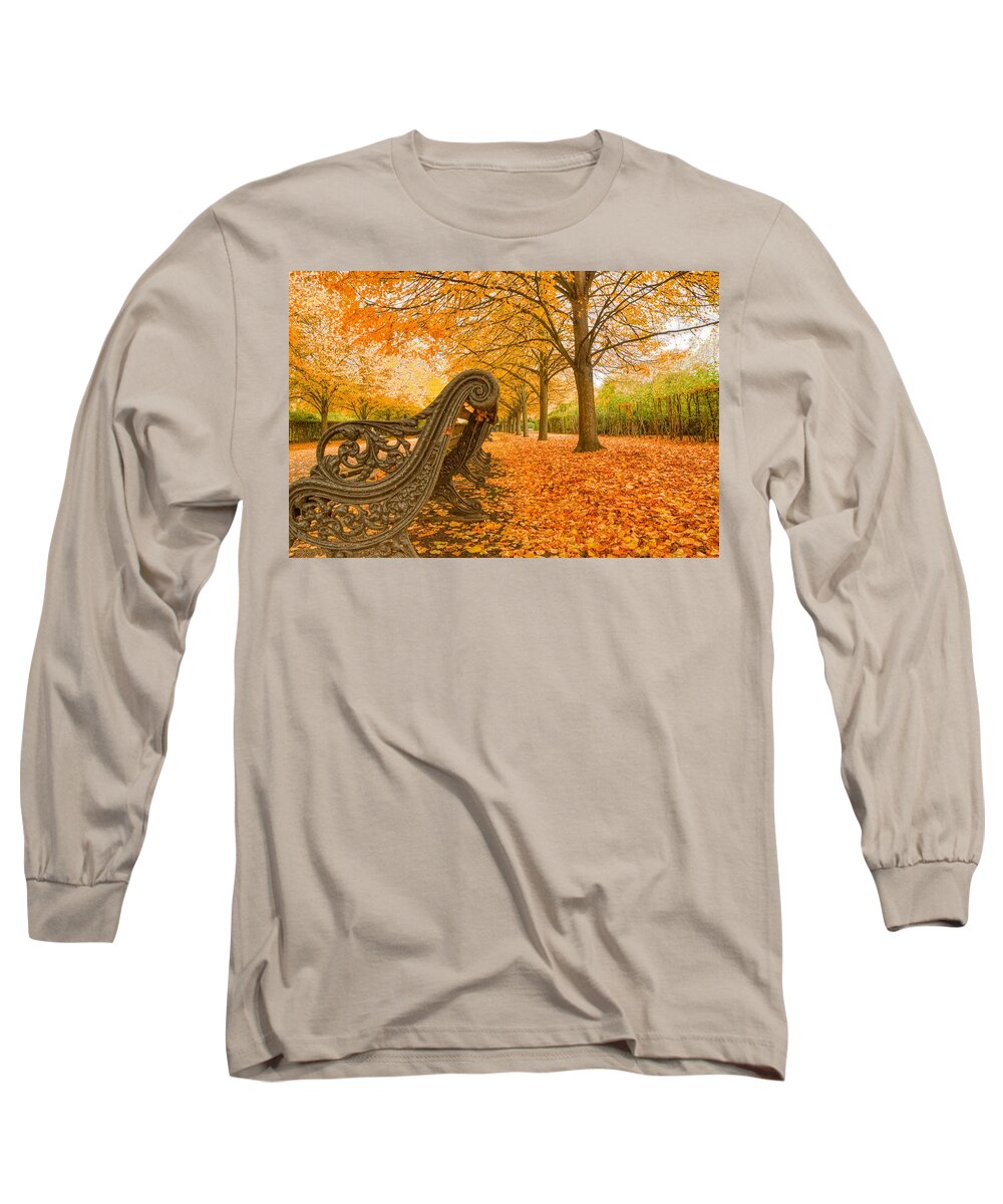 Regents Park Long Sleeve T-Shirt featuring the photograph Regents Park London in November by Raymond Hill