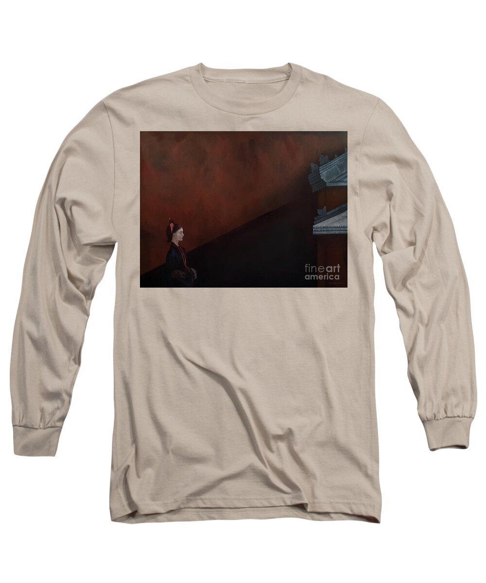 Figurative Painting Long Sleeve T-Shirt featuring the painting Regress by Fei A