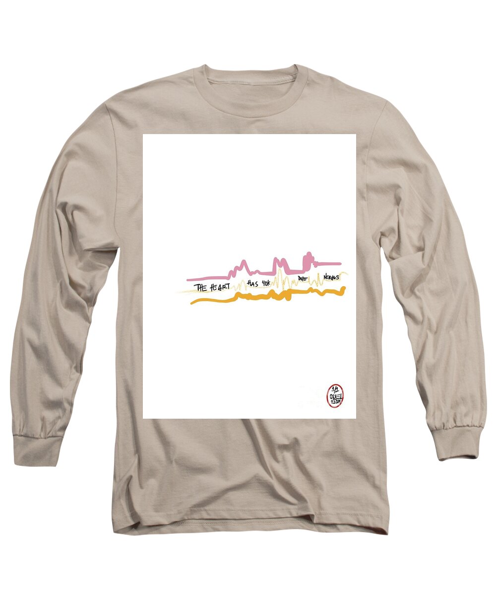  Long Sleeve T-Shirt featuring the painting Resilient Heart by Oriel Ceballos