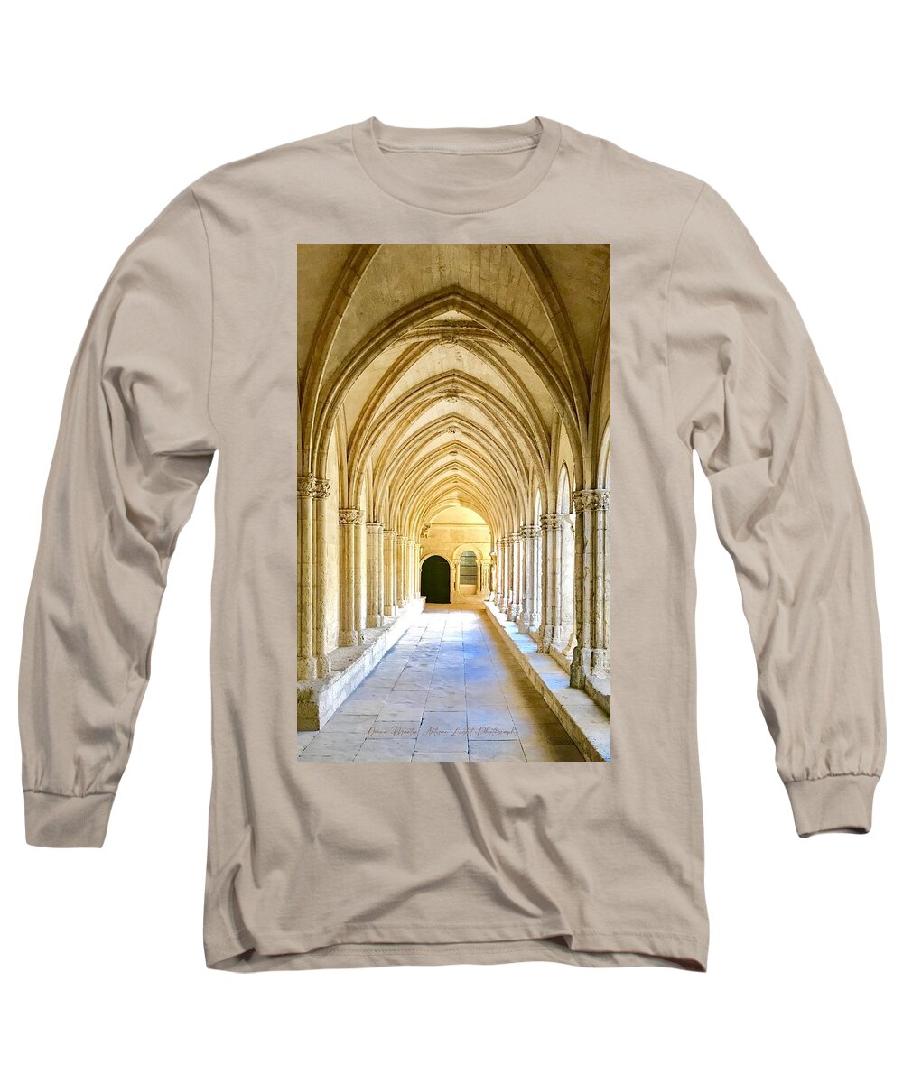 Architecture Long Sleeve T-Shirt featuring the photograph St. Trophime Cloister in Arles by Donna Martin