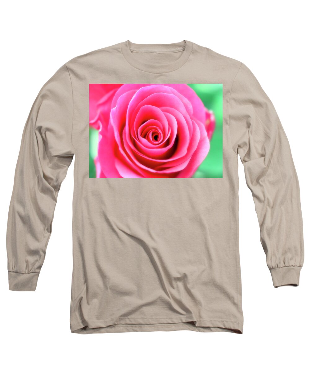 Rose Long Sleeve T-Shirt featuring the photograph Stunning Garden Rose HDR Macro by Johanna Hurmerinta