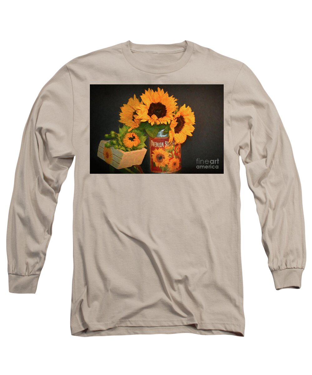 Sunflowers Long Sleeve T-Shirt featuring the photograph Summer Texas Flower by Diana Mary Sharpton