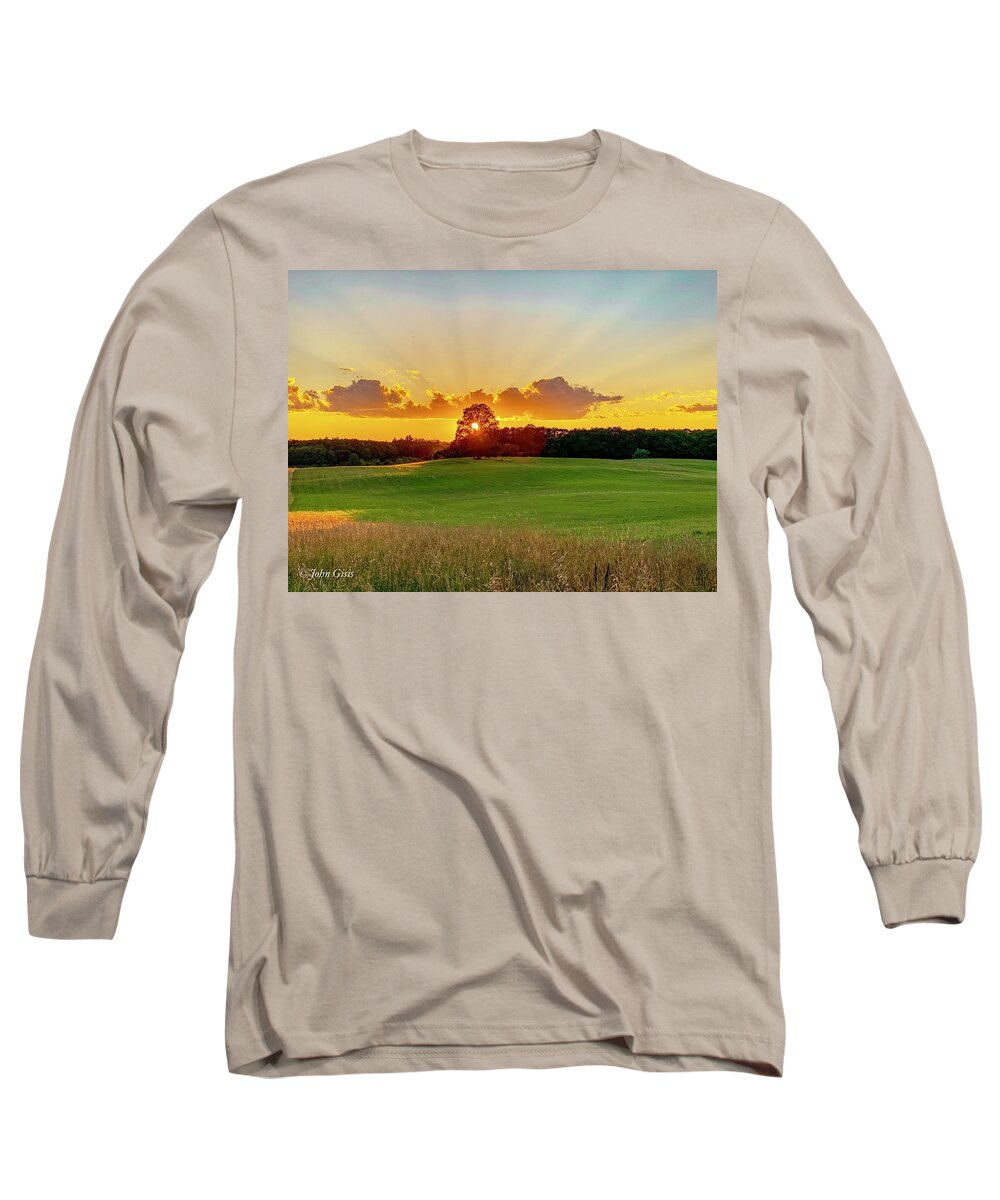  Long Sleeve T-Shirt featuring the photograph Sunset by John Gisis