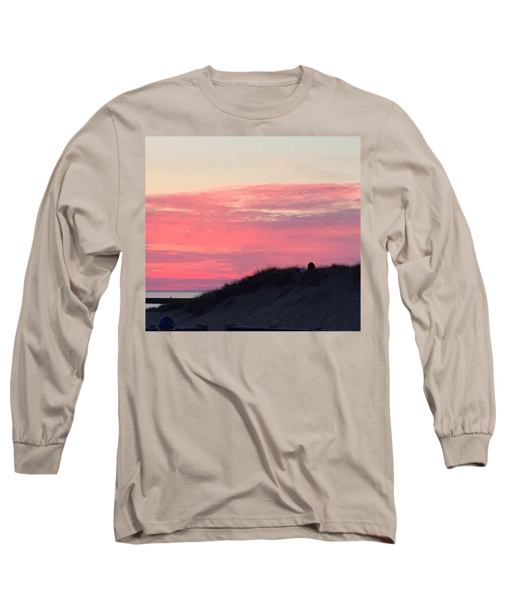 Sunset Long Sleeve T-Shirt featuring the photograph Sunset on Lake Michigan by Lisa White