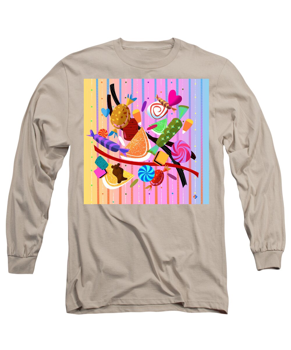 Candy Long Sleeve T-Shirt featuring the digital art Sweet Tooth by Alan Bodner