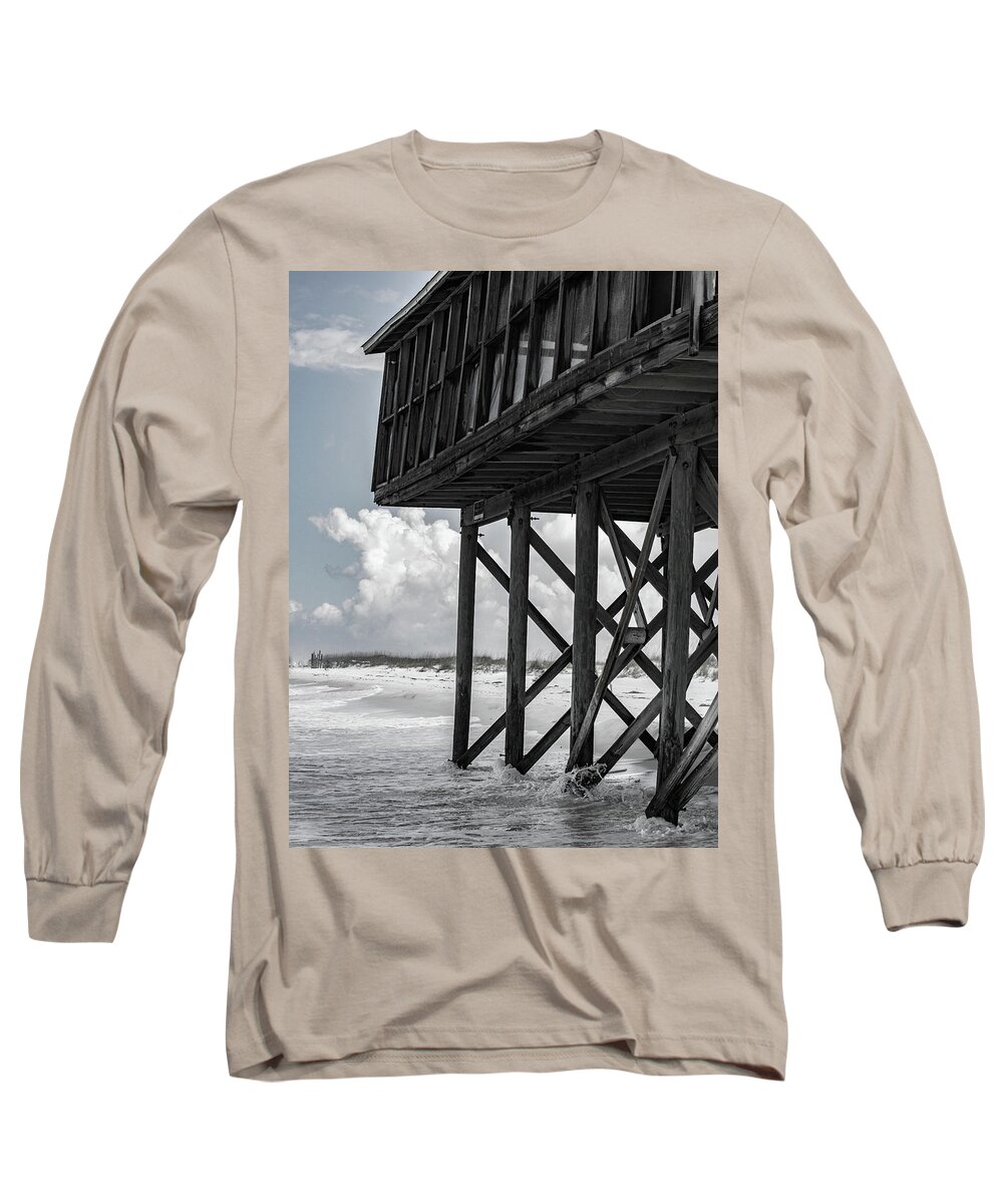 Architecture Long Sleeve T-Shirt featuring the photograph The Beach House by Jamie Tyler
