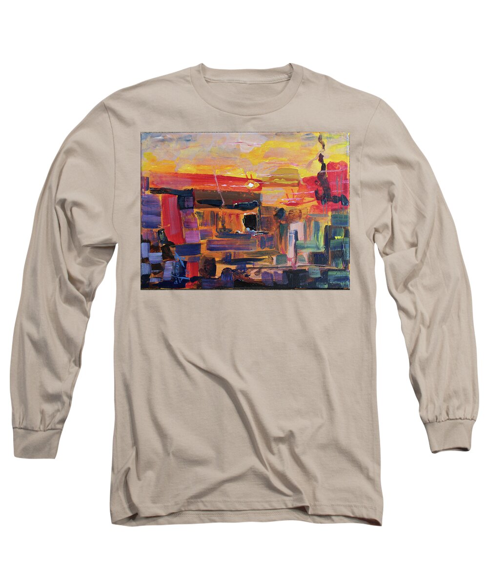  Long Sleeve T-Shirt featuring the painting The Darker Cavern by Douglas Jerving