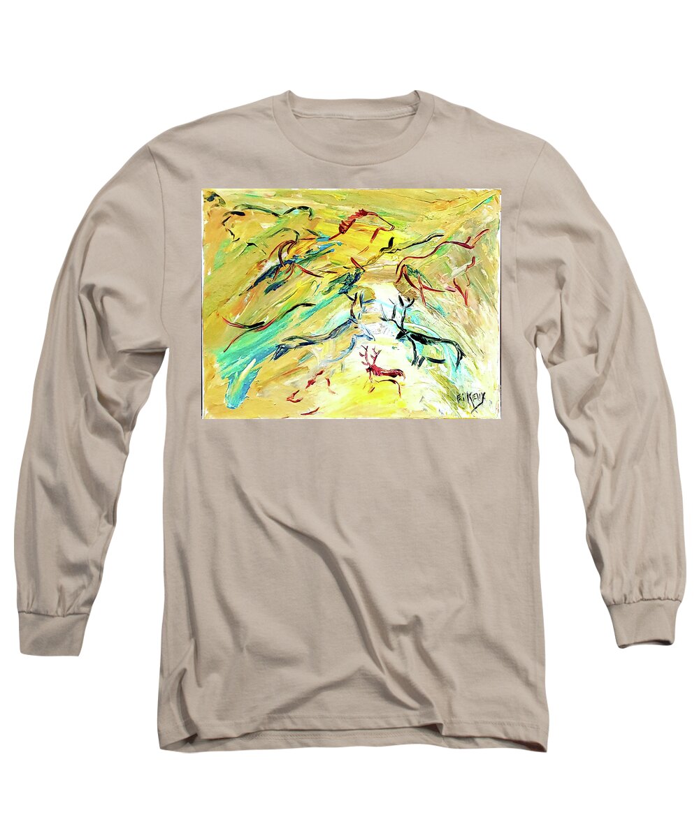 Journey Long Sleeve T-Shirt featuring the painting The Journey Begins #1 by Eileen Kelly
