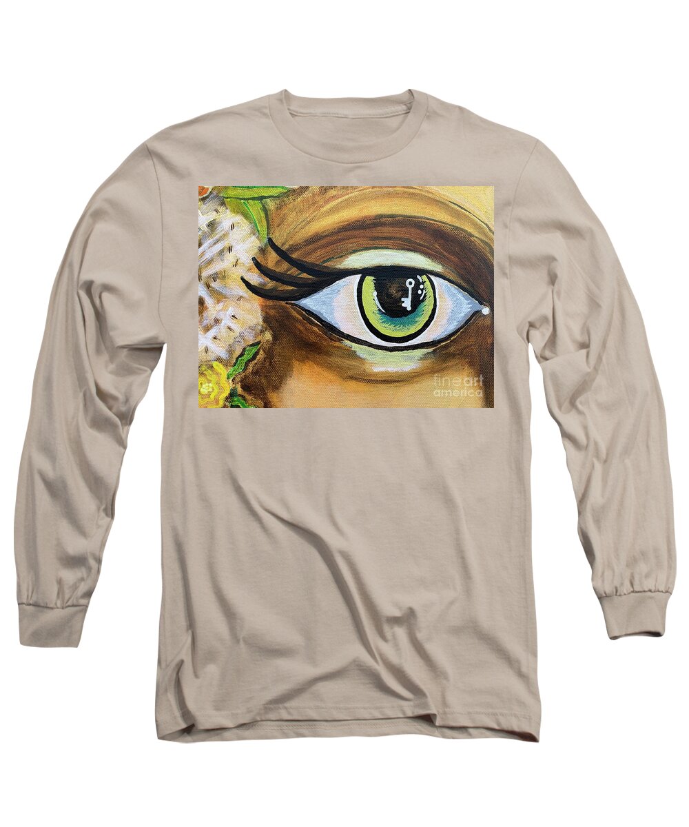 Self Awareness Long Sleeve T-Shirt featuring the painting The Key is You by Sylvia Becker-Hill