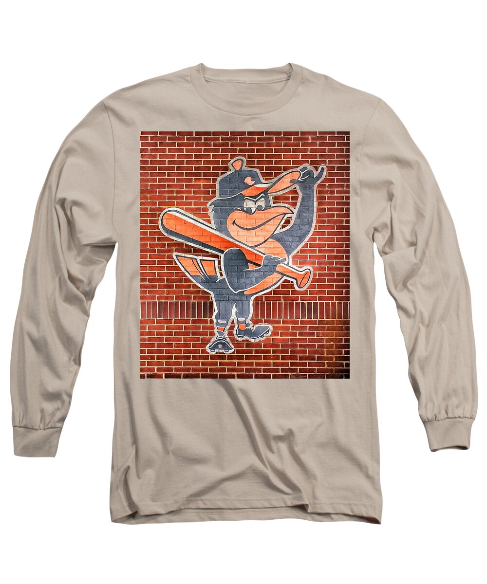 The Oriole Bird at the Oriole Park at Camden Yards, Baltimore MD Long  Sleeve T-Shirt