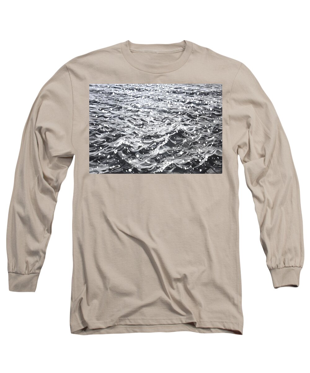 Silence Long Sleeve T-Shirt featuring the painting The silence of the ocean 2. by Iryna Kastsova