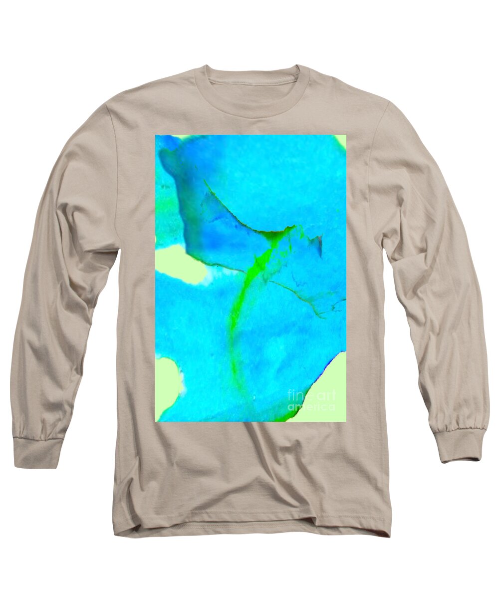 Contemporary Art Long Sleeve T-Shirt featuring the digital art The Sky A Blue I Swear I Have Not Known by Jeremiah Ray