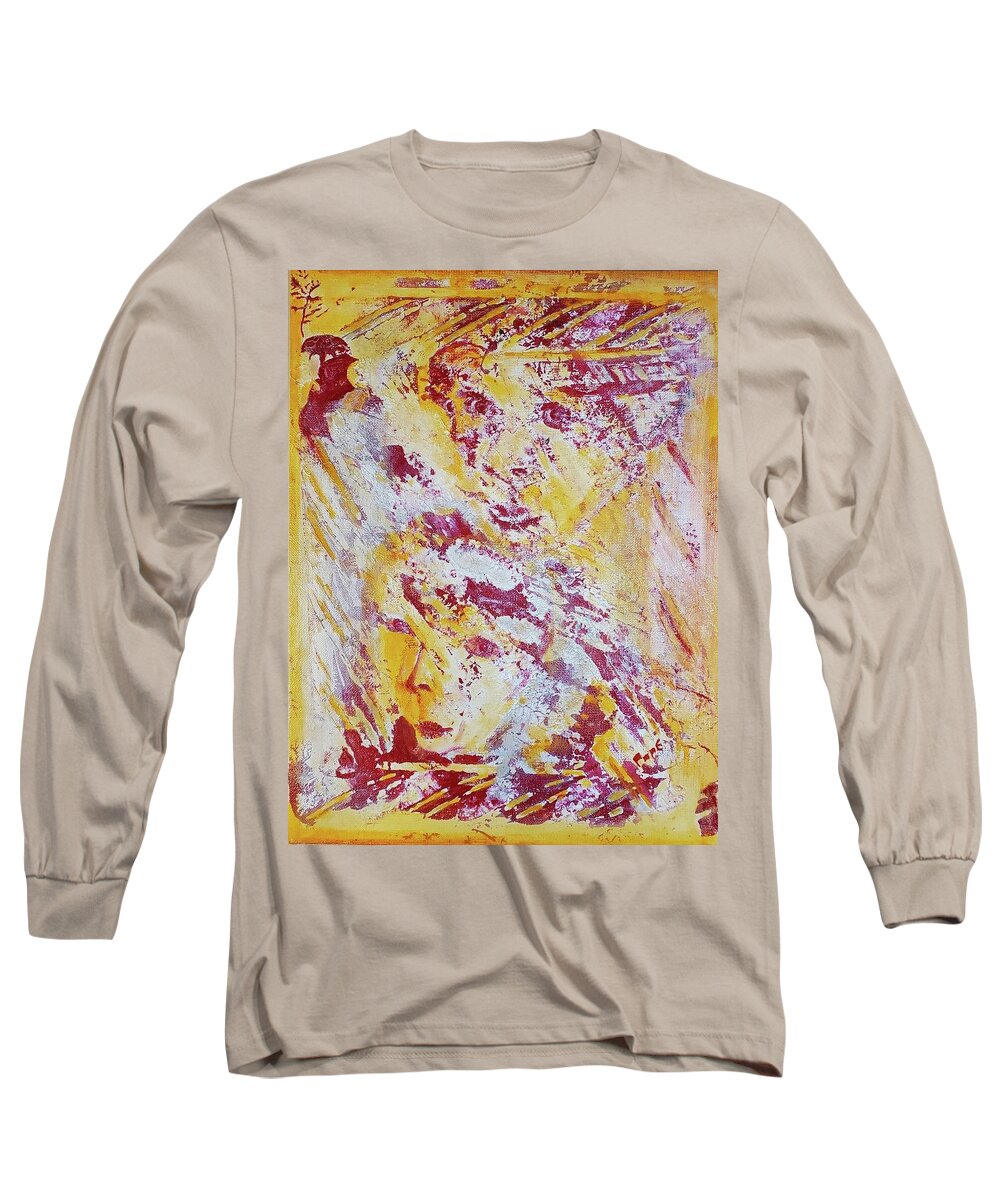 Myth Long Sleeve T-Shirt featuring the painting Till We Have Faces by Bruce Ben Pope