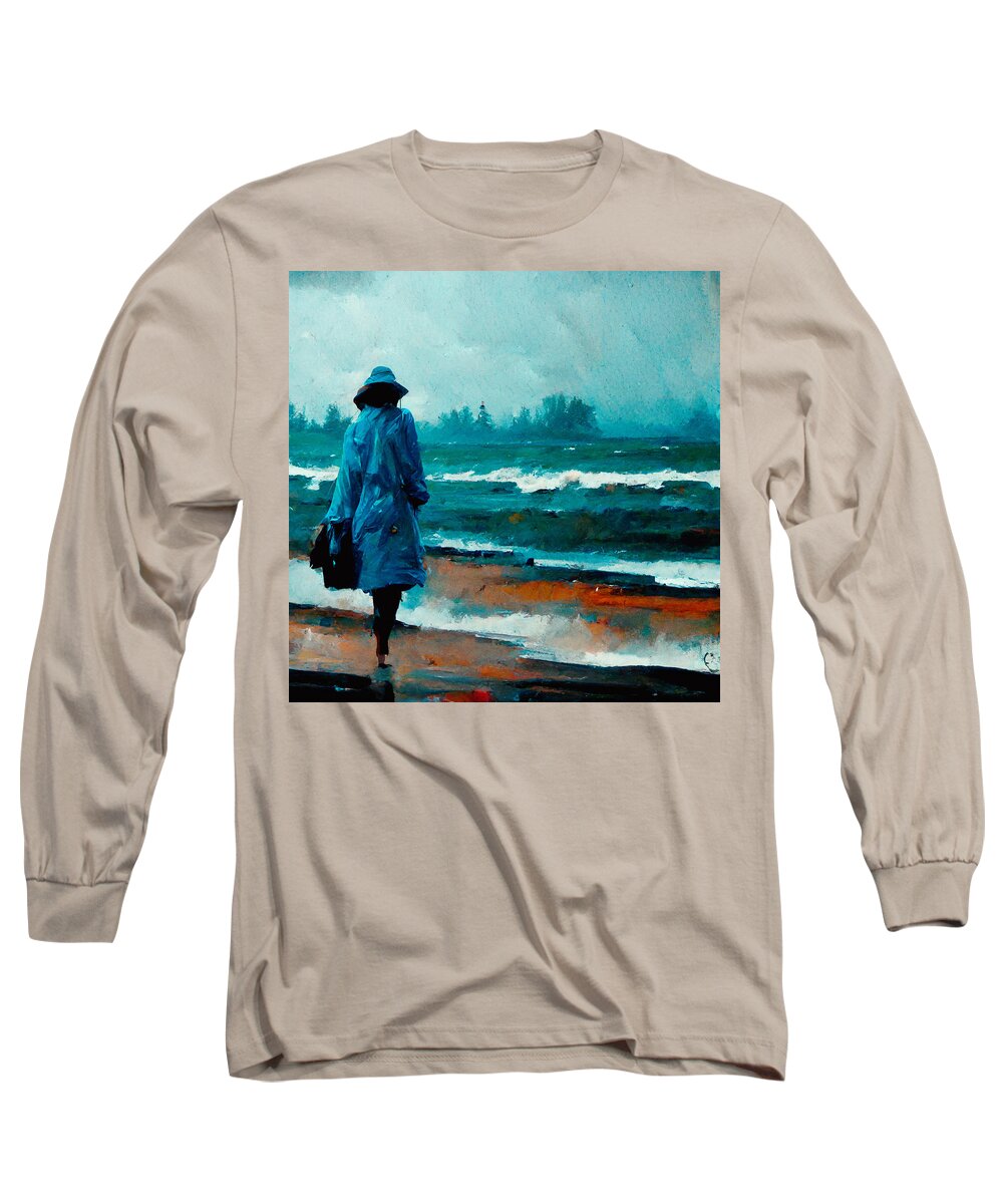 Trenchcoats Long Sleeve T-Shirt featuring the digital art Trenchcoats #8 by Craig Boehman
