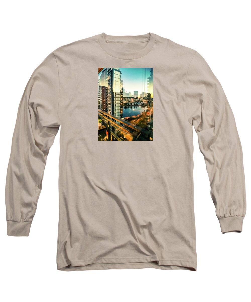 Vancouver Canada Long Sleeve T-Shirt featuring the photograph Vancouver British Columbia Canada Cityscape 3904 by Amyn Nasser