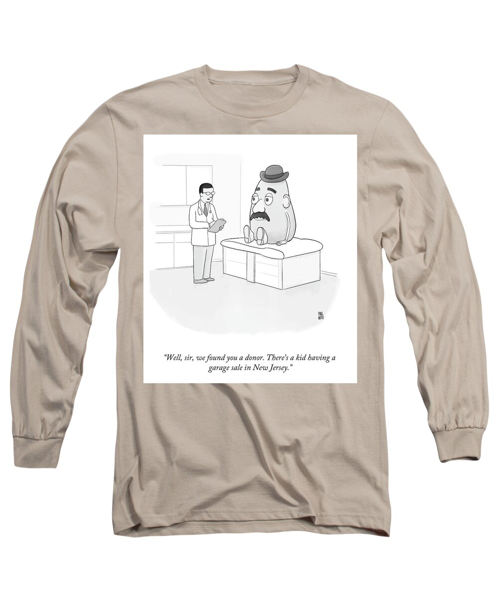 Cctk Long Sleeve T-Shirt featuring the drawing We Found You a Donor by Paul Noth