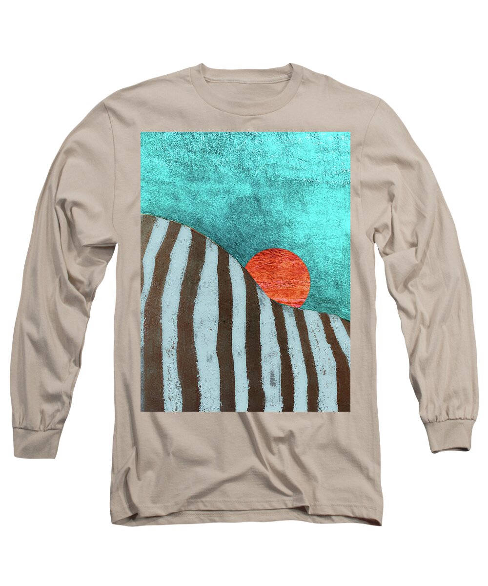 Winter Long Sleeve T-Shirt featuring the mixed media Winter Field by Lorena Cassady