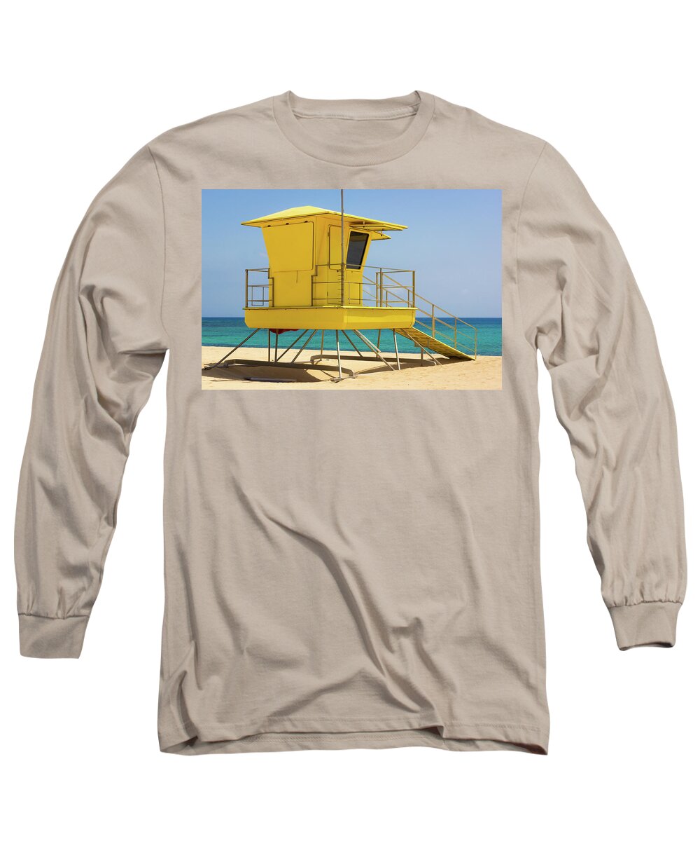 Yellow Long Sleeve T-Shirt featuring the photograph Yellow Tower by Josu Ozkaritz