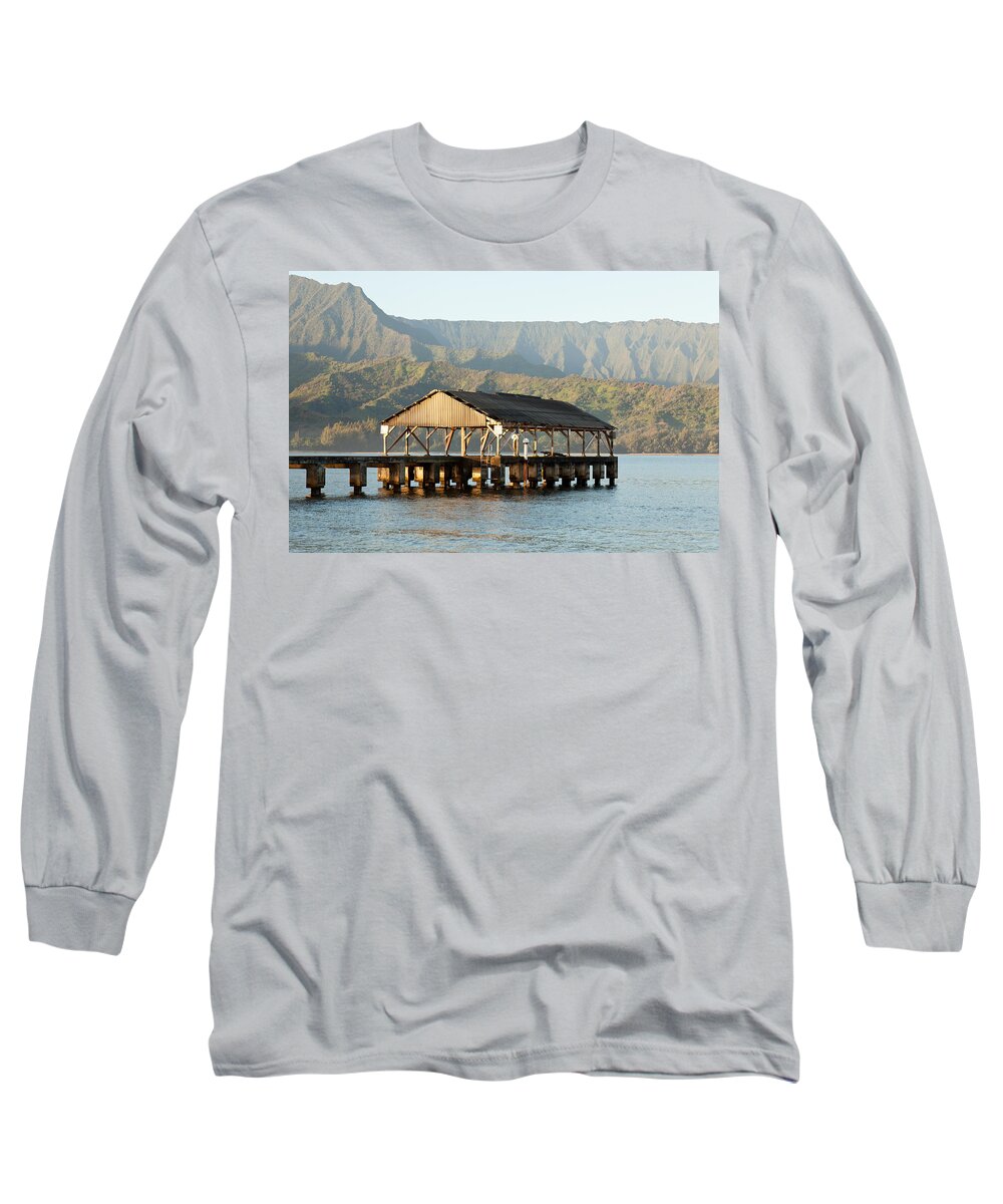 Hawaii Long Sleeve T-Shirt featuring the photograph Sunrise in Hanalei Bay Kauai #1 by Steven Heap