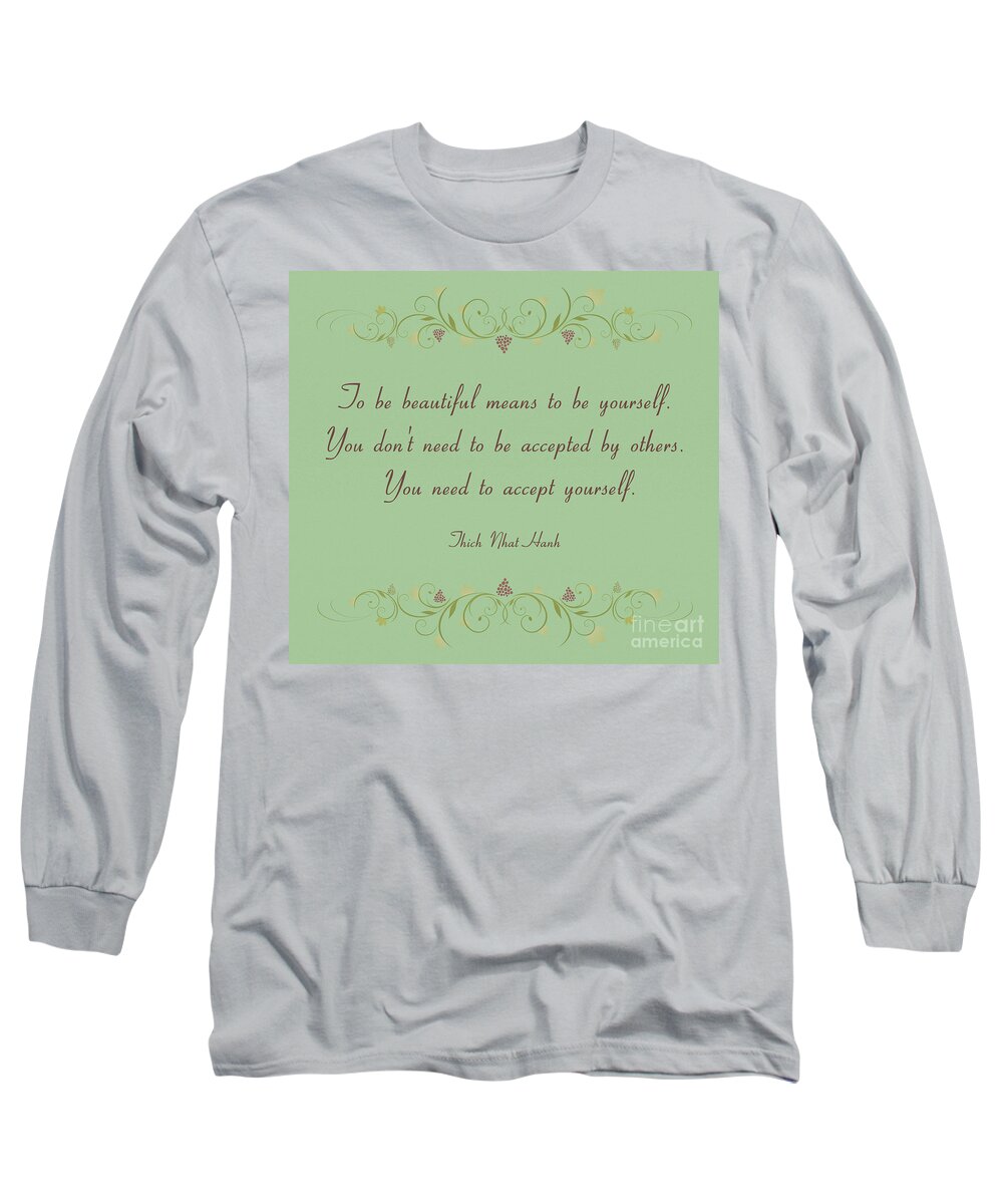 Thich Nhat Hanh Long Sleeve T-Shirt featuring the photograph 105- Thich Nhat Hanh by Joseph Keane