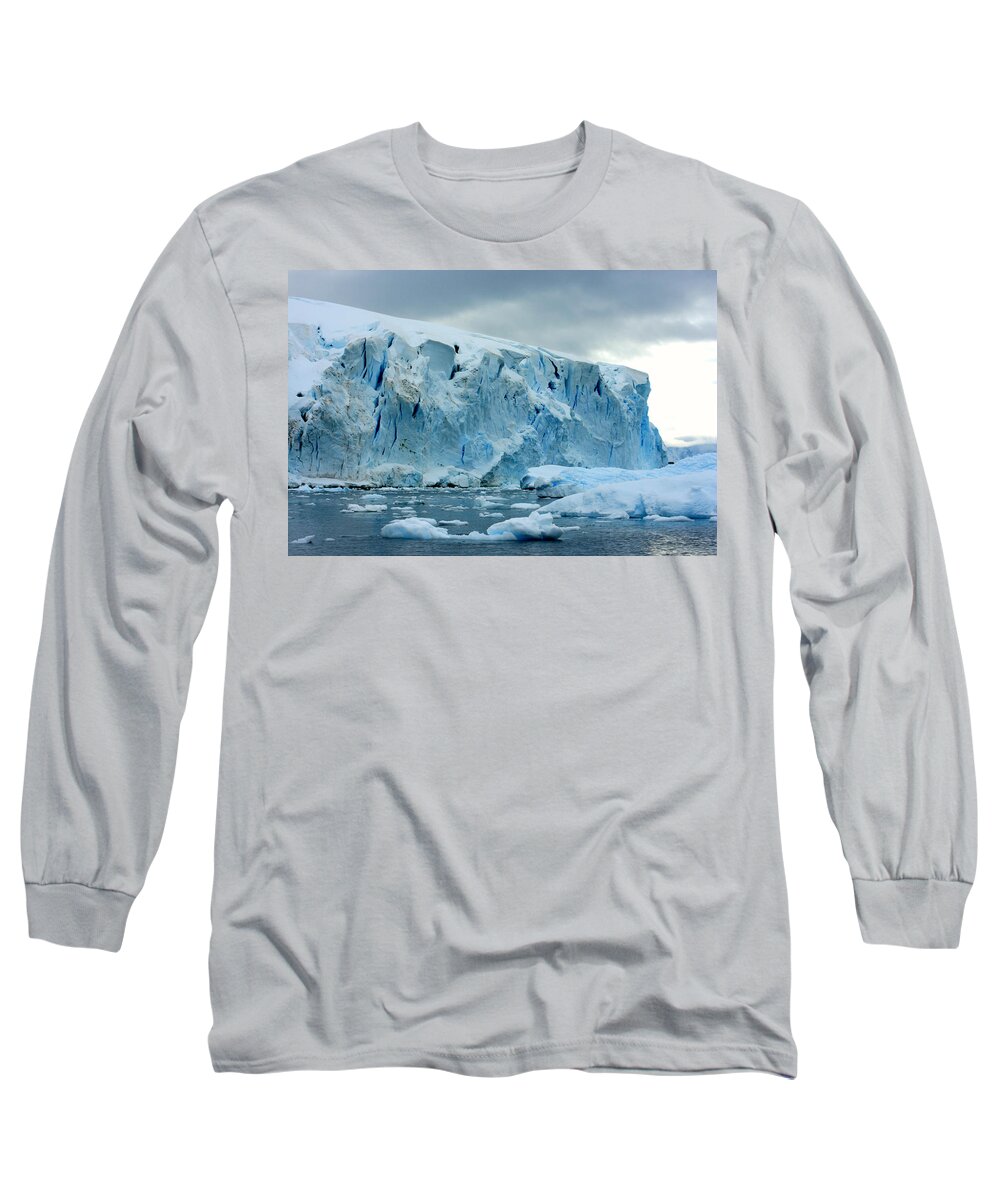 Iceberg Long Sleeve T-Shirt featuring the photograph Icebergs #2 by Amanda Stadther