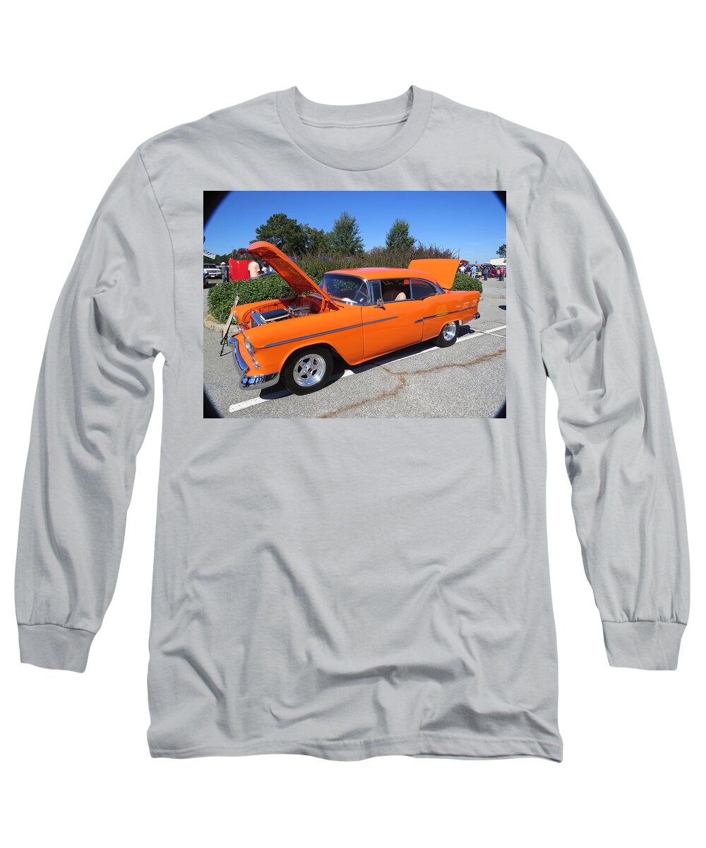 1955 Chevy Long Sleeve T-Shirt featuring the photograph 55 Chevy belair by Aaron Martens
