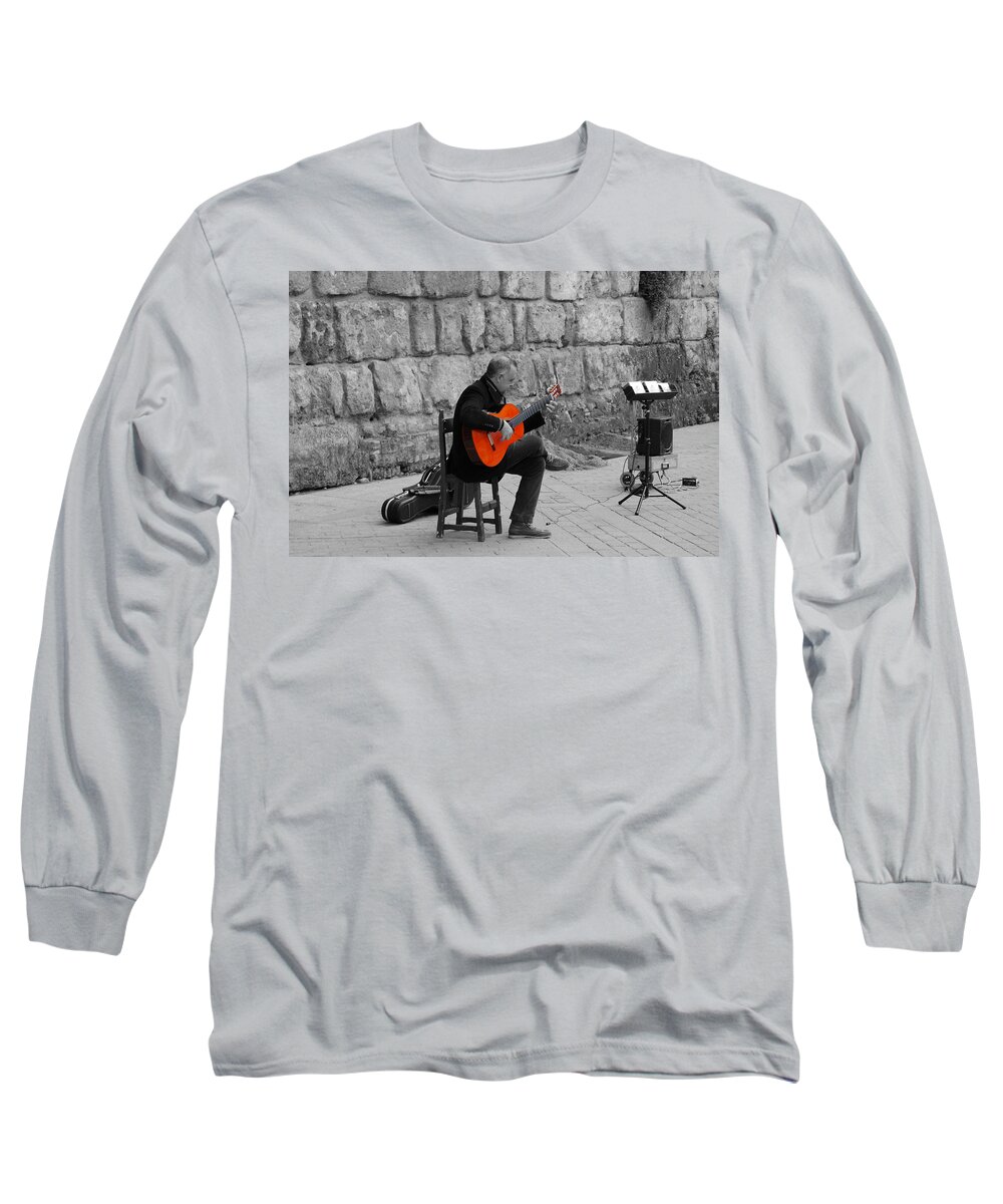 Musical Long Sleeve T-Shirt featuring the photograph A splash of Flamenco by AM FineArtPrints