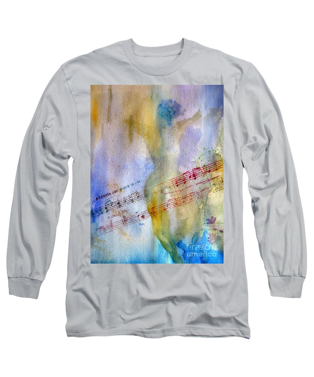 Music Long Sleeve T-Shirt featuring the painting Andante Con Moto by Sandy McIntire