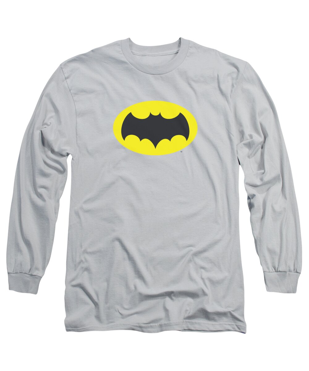 Batman Long Sleeve T-Shirt featuring the digital art Batman Classic Tv - Chest Logo by Brand A