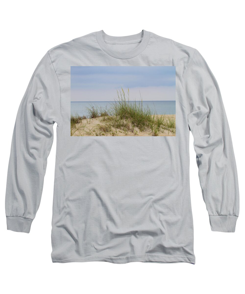 Dune Long Sleeve T-Shirt featuring the photograph Behind the Dune Grasses 3 by Cathy Lindsey