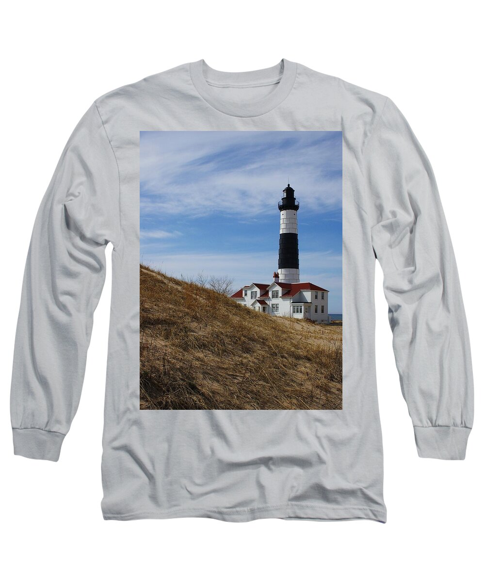 Lighthouse Long Sleeve T-Shirt featuring the photograph Big Sable by Randy Pollard
