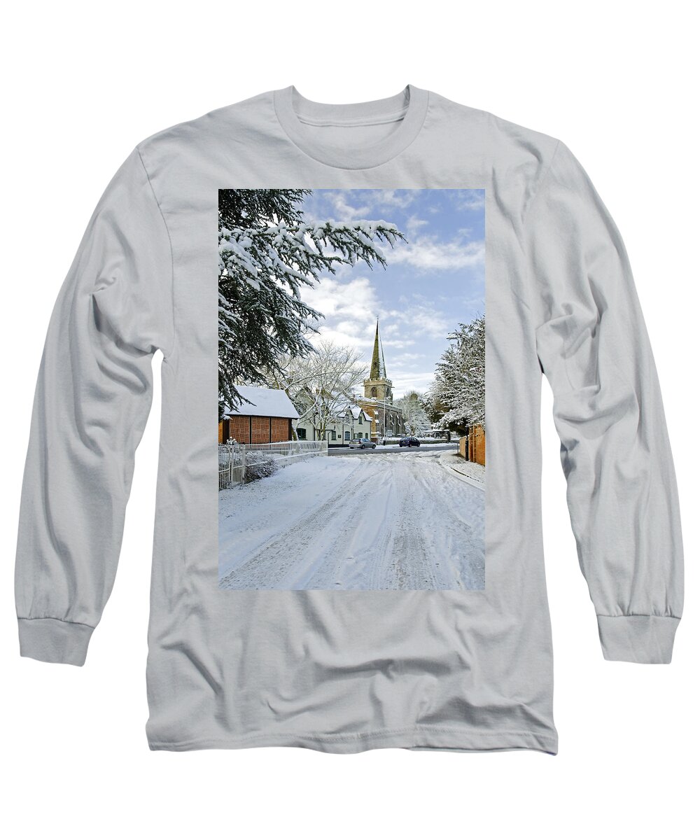Staffordshire Long Sleeve T-Shirt featuring the photograph Church Road - Rolleston on Dove by Rod Johnson