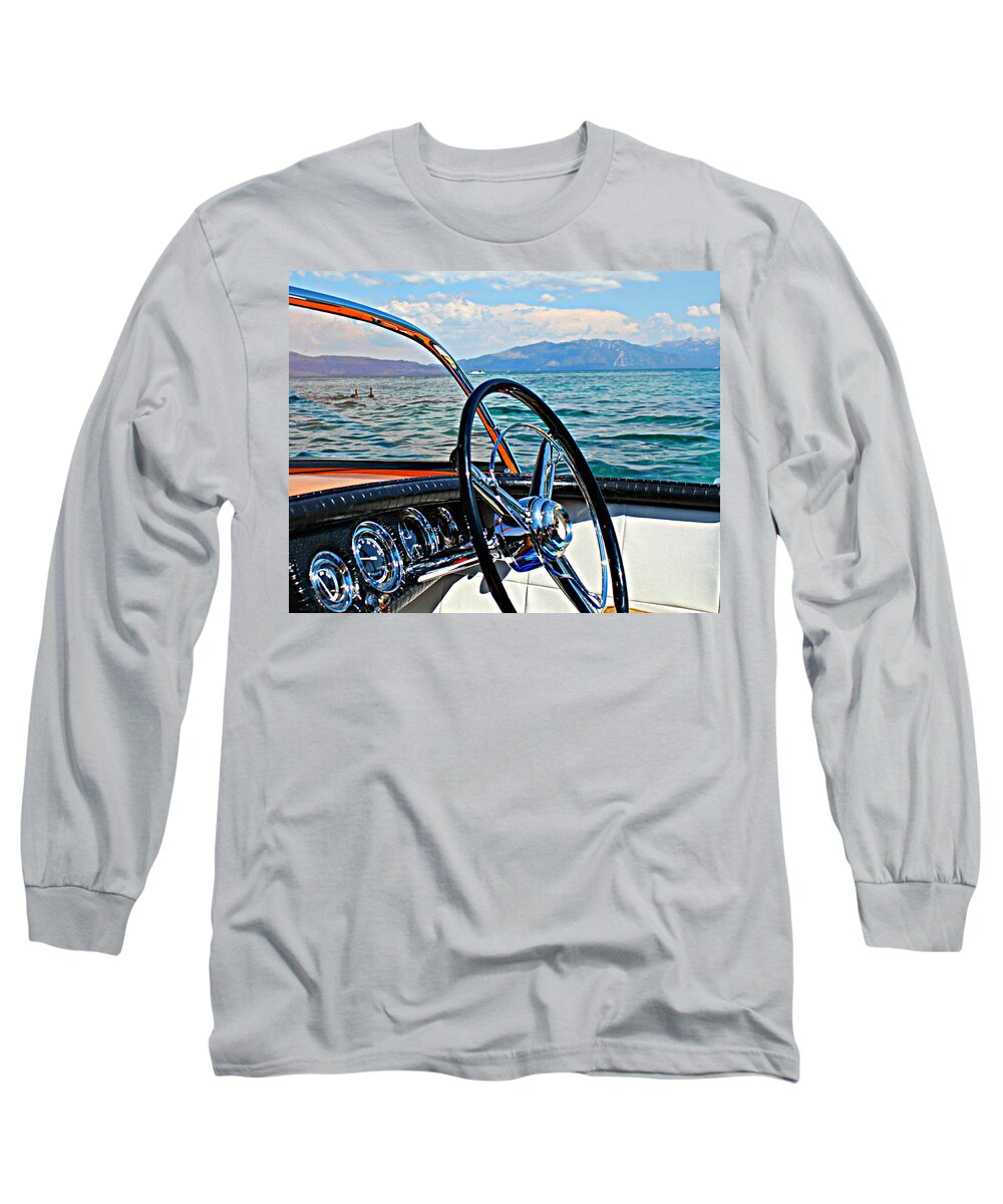Wooden Boat Long Sleeve T-Shirt featuring the photograph Cobra Cockpit by Steve Natale