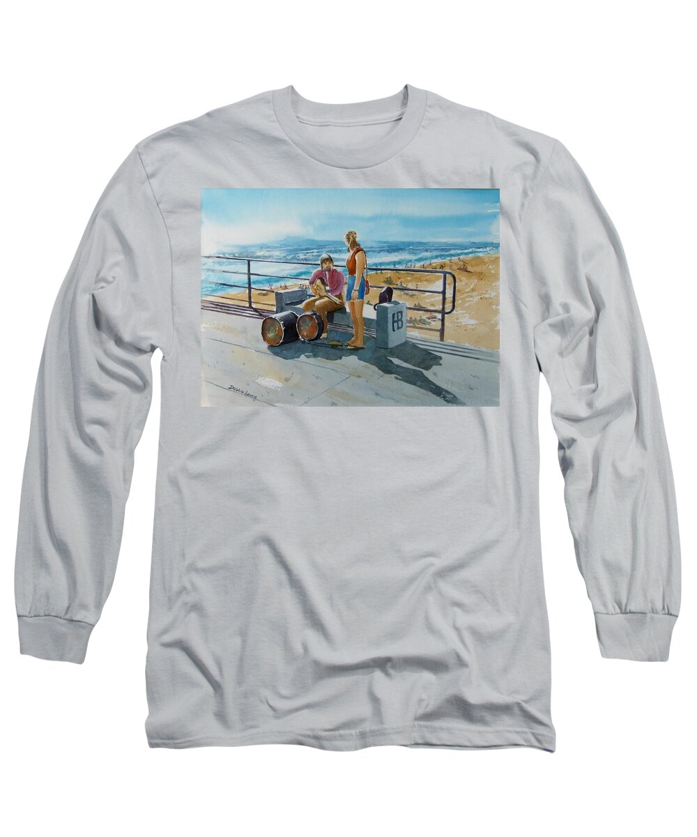 Music Long Sleeve T-Shirt featuring the painting Concert in the Sun to an Audience of One by Debbie Lewis