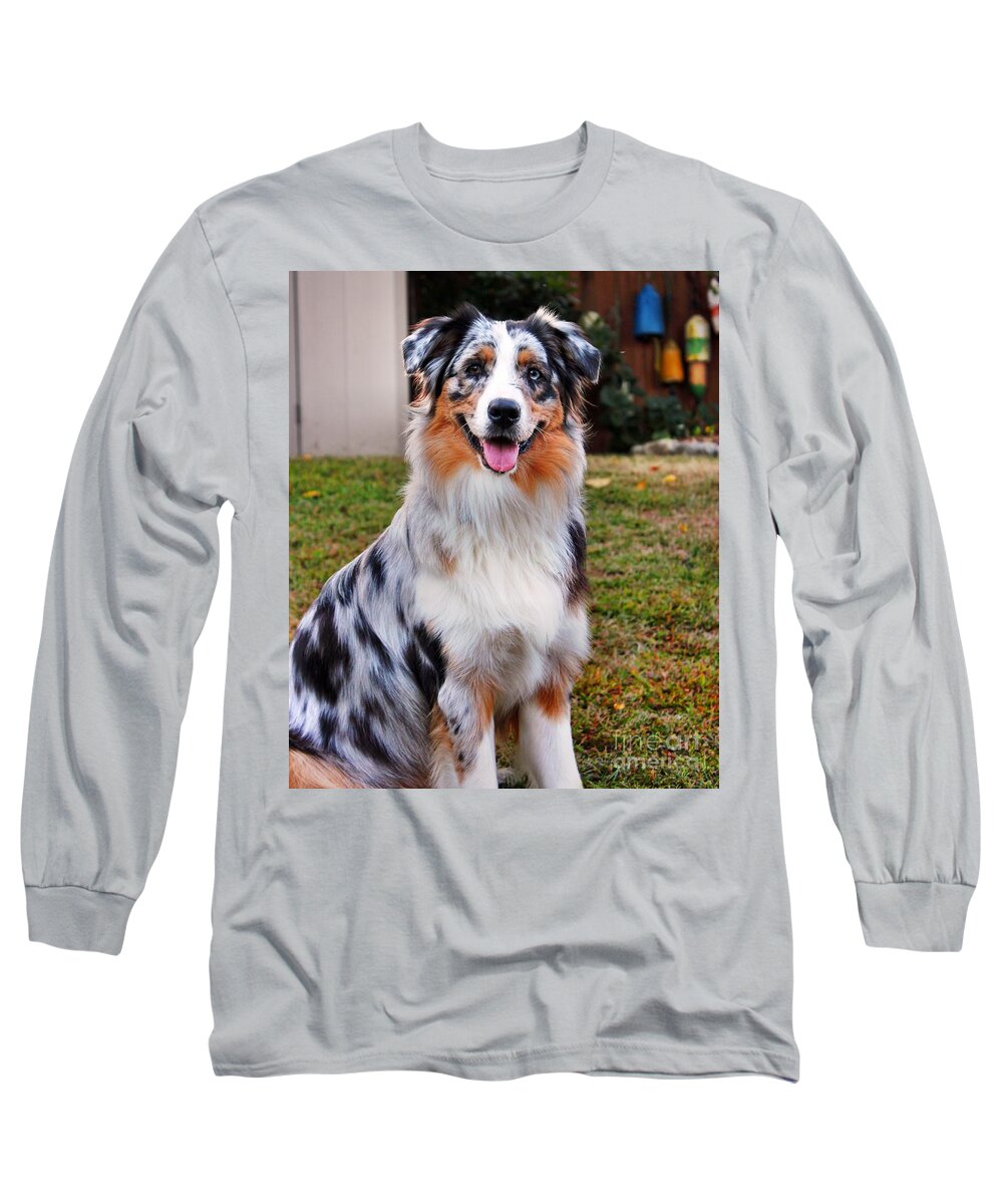 Aussie Long Sleeve T-Shirt featuring the photograph Dallas by Judy Palkimas