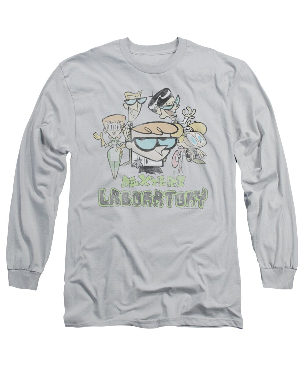 Dexter's Lab Long Sleeve T-Shirt featuring the digital art Dexter's Laboratory - Vintage Cast by Brand A