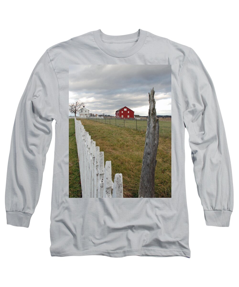 Gettysburg Long Sleeve T-Shirt featuring the photograph Emmitsburg Rd by Jim Cook